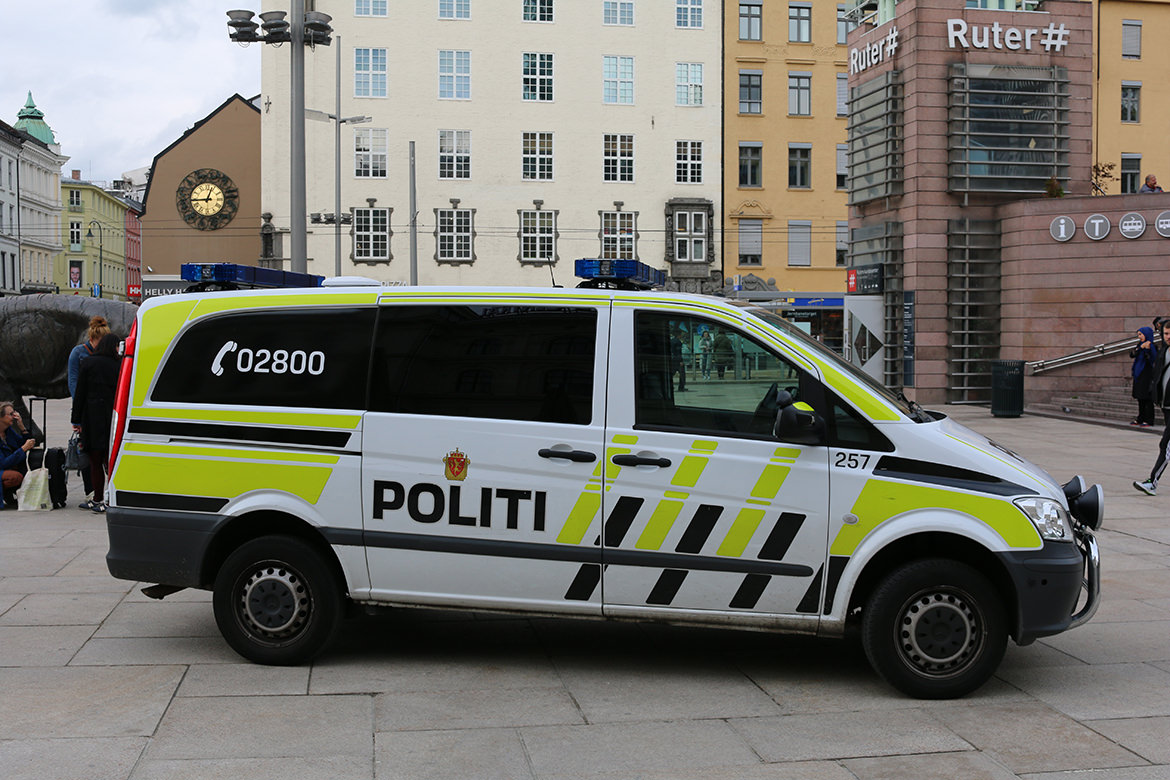 Polizeiauto in Oslo