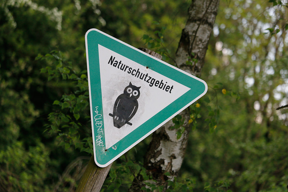 Naturschutzgebiet-Schild