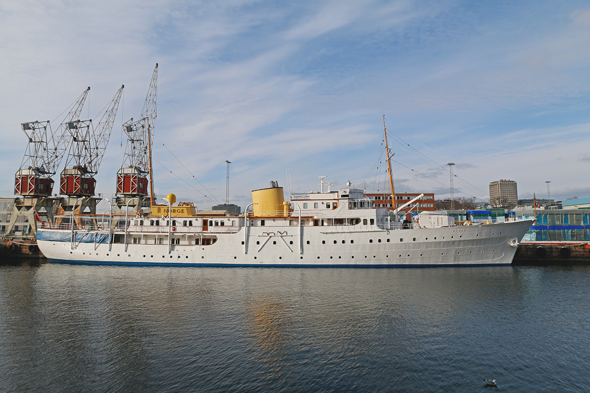 Yacht des norwegischen Königshauses in Oslo